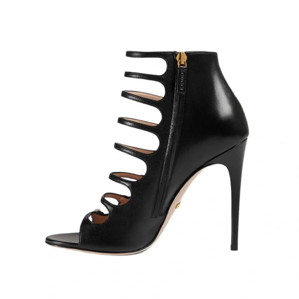 GUCCI ANETA CAGED BOOTIES w GG BUTTONS - Picture 13 of 16